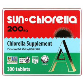 Sun Chlorella Chlorella Supplement 200 mg 300 Tablets 029918011113