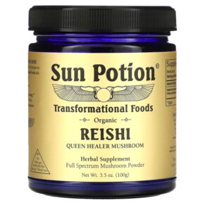 Sun Potion Organic Reishi Queen Healer Mushroom 3.5 oz (100 g) 850001146197