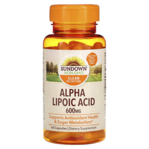 Sundown Naturals Alpha Lipoic Acid 600 mg 60 Capsules 030768179656