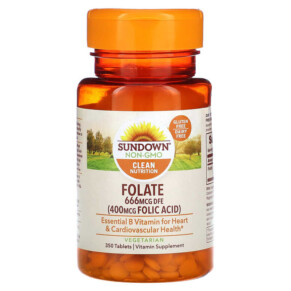 Sundown Naturals Folate 666 mcg DFE 350 Tablets 030768040697