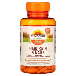 Sundown Naturals Hair Skin & Nails 120 Caplets 030768075842