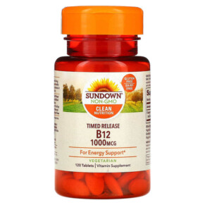 Sundown Naturals Time Release Vitamin B12 1.000 mcg 120 Tablets 030768035457