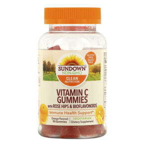 Sundown Naturals Vitamin C Gummies with Rose Hips & Bioflavonoids Orange Flavored 90 Gummies 030768533007