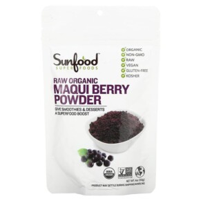 Sunfood Superfoods Raw Organic Maqui Berry Powder 4 oz (113 g) 803813284366