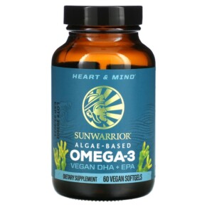 Sunwarrior Algae-Based Omega-3 Vegan DHA + EPA 60 Vegan Softgels 814784026381