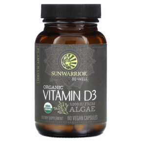 Sunwarrior Organic Vitamin D3 5.000 IU 60 Vegan Capsules 810100920128