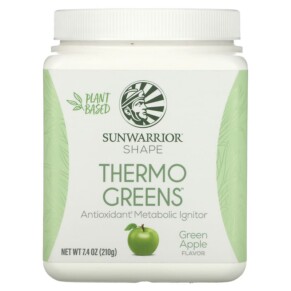 Sunwarrior Shape Thermo Greens Green Apple 7.4 oz (210 g) 810100920302