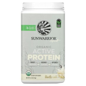 Sunwarrior Sport Organic Active Protein Vanilla 2.2 lb (1 kg) 814784029832