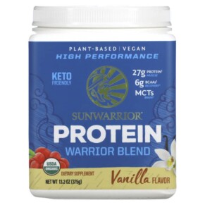 Sunwarrior Warrior Blend Protein Vanilla 13.2 oz (375 g) 814784024301