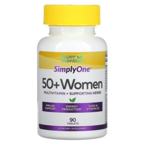 Super Nutrition SimplyOne 50+ Women Multivitamin + Supporting Herbs 90 Tablets 033739002007