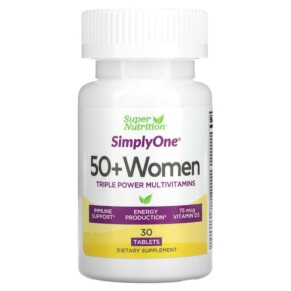 Super Nutrition SimplyOne Women’s 50+ Triple Power Multivitamins 30 Tablets 033739001994