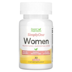 Super Nutrition SimplyOne Women's Multivitamin + Supporting Herbs 30 Tablets 033739002120