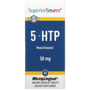 Superior Source 5-HTP 50 mg 60 MicroLingual Instant Dissolve Tablets 076635903306