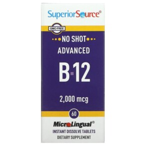 Superior Source Advanced B-12 2.000 mcg 60 MicroLingual Instant Dissolve Tablets 076635920303