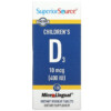 Superior Source Children's D3 10 mcg (400 IU) 100 MicroLingual Instant Dissolve Tablets 076635910502