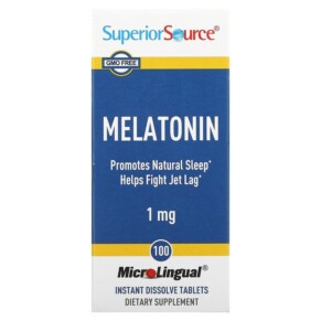 Superior Source Melatonin 1 mg 100 MicroLingual Instant Dissolve Tablets 076635907304