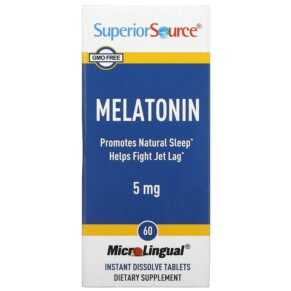 Superior Source Melatonin 5 mg 60 MicroLingual Instant Dissolve Tablets 076635907403