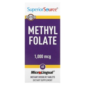 Superior Source Methyl Folate 1.000 mcg 60 Instant Dissolve Tablets 076635902507