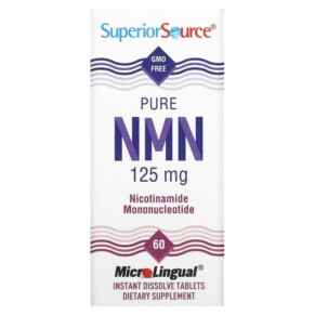 Superior Source Pure NMN 125 mg 60 Instant Dissolve Tablets 076635921508