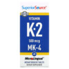 Superior Source Vitamin K-2 500 mcg 60 MicroLingual Instant Dissolve Tablets 076635904105