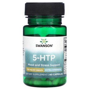 Swanson 5-HTP Extra Strength 100 mg 60 Capsules 087614025186