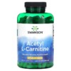 Swanson Acetyl L-Carnitine 500 mg 240 Veggie Capsules 087614116501