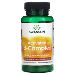 Swanson Activated B-Complex High Potency and Bioavailability 60 Veggie Capsules 087614210704