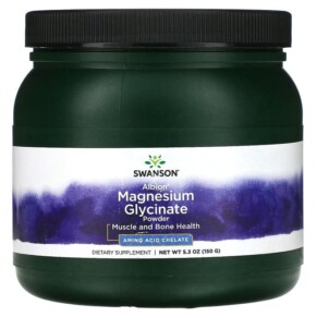 Swanson Albion Magnesium Glycinate Powder 5.3 oz (150 g) 087614028606