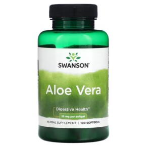 Swanson Aloe Vera 25 mg 100 Softgels 087614141619