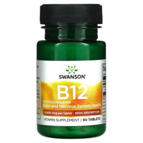 Swanson B12 5.000 mcg 60 Tablets 087614021225