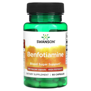 Swanson Benfotiamine High Potency 160 mg 60 Capsules 087614029764