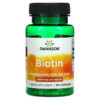 Swanson Biotin 5.000 mcg 100 Capsules 087614018775