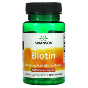 Swanson Biotin 5.000 mcg 100 Capsules 087614018775