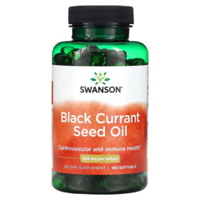 Swanson Black Currant Seed Oil 500 mg 180 Softgels 087614170138