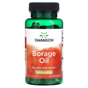 Swanson Borage Oil 1 g 60 Softgels 087614170114
