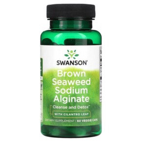 Swanson Brown Seaweed Sodium Alginate with Cilantro Leaf 60 Veggie Caps 087614115931