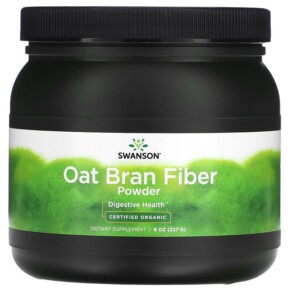 Swanson Certified Organic Oat Bran Fiber Powder 8 oz (227 g) 087614241067