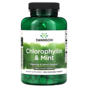 Swanson Chlorophyllin & Mint 500 Chewable Tablets 087614060811
