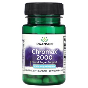 Swanson Chromax 2000 2.000 mcg 60 Veggie Caps 087614028347