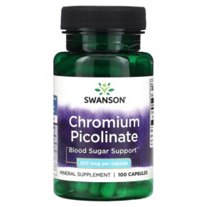 Swanson Chromium Picolinate 200 mcg 100 Capsules 087614019222