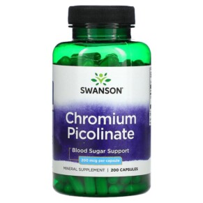 Swanson Chromium Picolinate 200 mcg 200 Capsules 087614019239