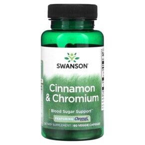 Swanson Cinnamon & Chromium 60 Veggie Capsules 087614116839