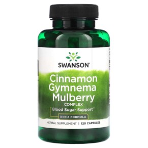 Swanson Cinnamon Gymnema Mulberry Complex 120 Capsules 087614117423