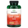 Swanson Cod Liver Oil Double Strength 700 mg 250 Softgels 087614117638