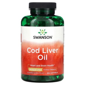 Swanson Cod Liver Oil Double Strength 700 mg 250 Softgels 087614117638