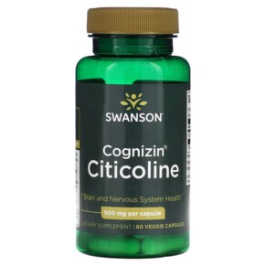 Swanson Cognizin Citicoline 500 mg 60 Veggie Capsules 087614022468