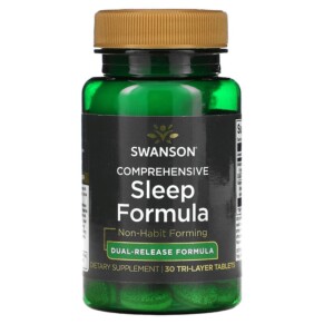 Swanson Comprehensive Sleep Formula 30 Tri-Layer Tabletss 087614210773