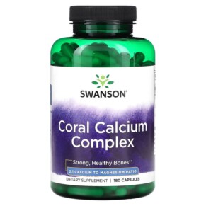 Swanson Coral Calcium Complex 180 Capsules 087614022246