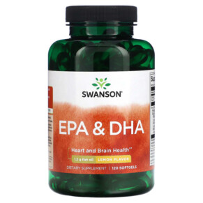 Swanson EPA & DHA Lemon 120 Softgels 087614170152