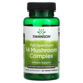 Swanson Full Spectrum 14 Mushroom Complex 60 Veggie Capsules 087614113838